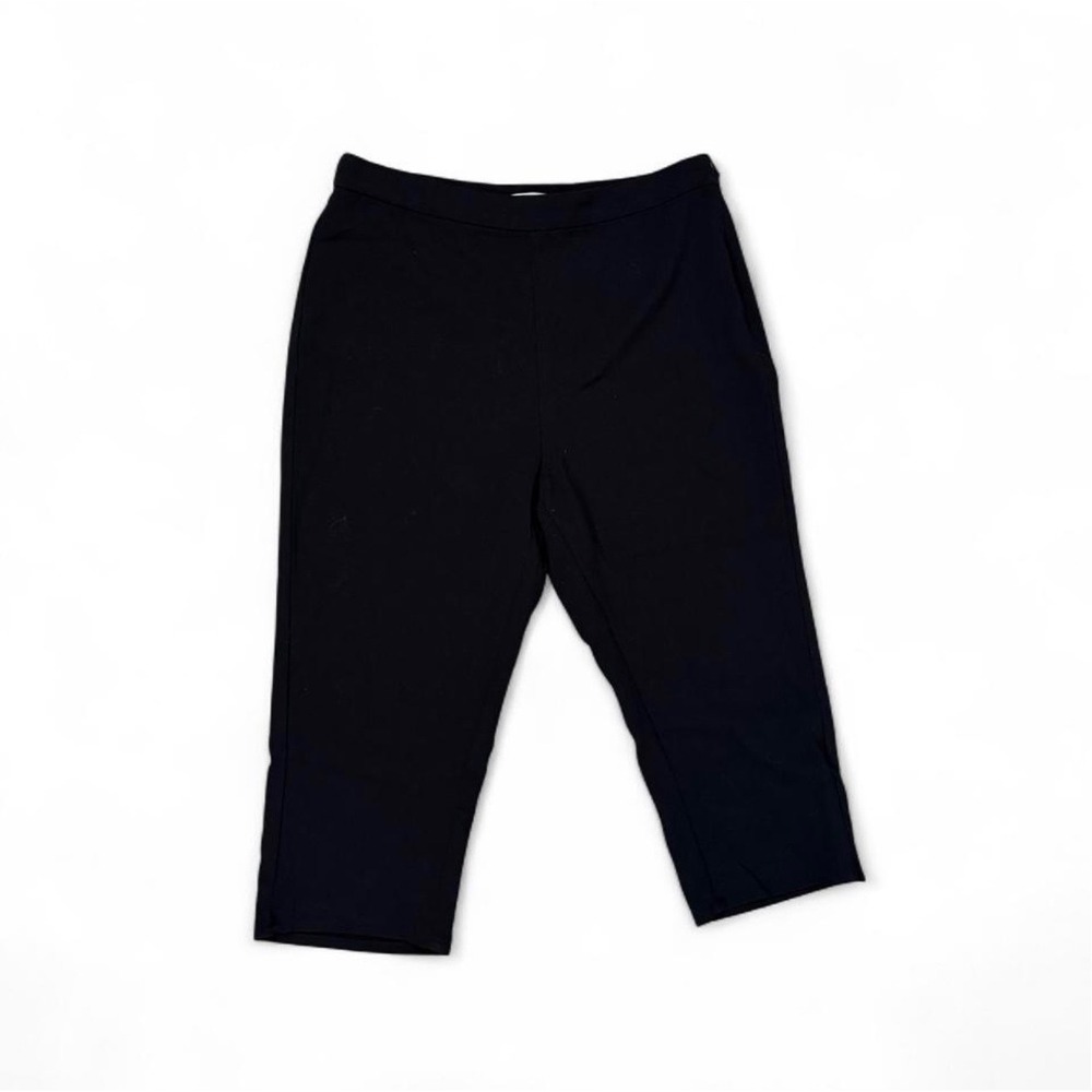 Leith Womens Capsule Minimalist Capri Trousers Side Zip Stretch Pant